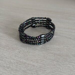 Black Iridescent Multi-Wear Magnetic Jewelry Piece EUC
